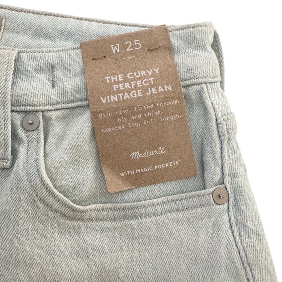 Madewell The Curvy Perfect Vintage Jean High Rise Women's Denim, Size 25 NWT - Picture 4 of 13